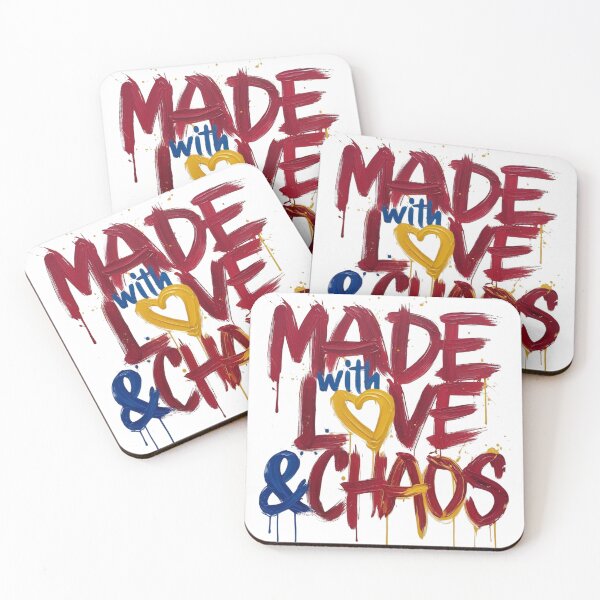 Item preview, Love & Chaos – Expressive Abstract Paint Design designed and sold by CoachCreates.