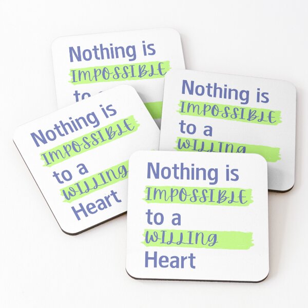 Item preview, Nothing is Imposible to a Willing Heart designed and sold by Lucky Arts With Love.