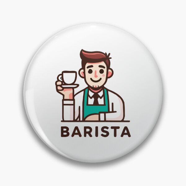 Item preview, Barista Holding Coffee Cup Cartoon Style designed and sold by Akioos.