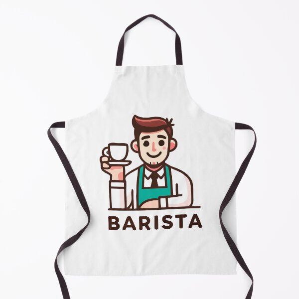 Item preview, Barista Holding Coffee Cup Cartoon Style designed and sold by Akioos.