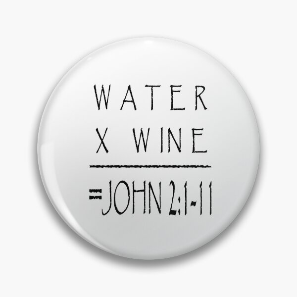 Item preview, Water to Wine - Faith in Miracles | Miracle of Jesus | Christian Faith Black Design for lighter background designed and sold by ZechJohnRB.