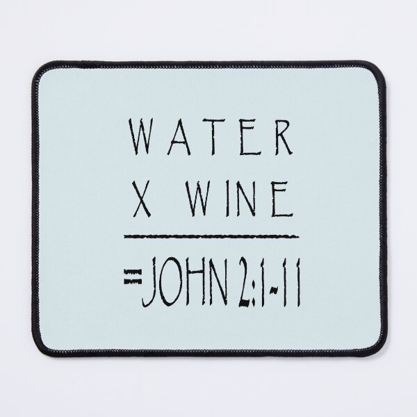 Item preview, Water to Wine - Faith in Miracles | Miracle of Jesus | Christian Faith Black Design for lighter background designed and sold by ZechJohnRB.