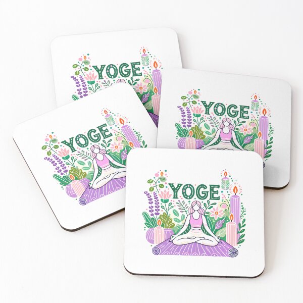 Item preview, Relaxing Yoga Pose with Floral and Candle Details designed and sold by Akioos.
