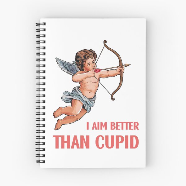 Item preview, I Aim Better Than Cupid - Vintage Cupid Shooting Arrow With A Bow designed and sold by SillyDarkShop.