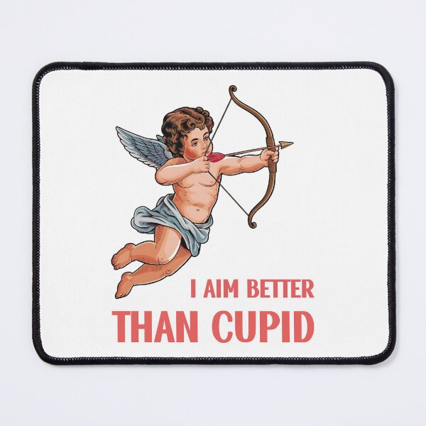 Item preview, I Aim Better Than Cupid - Vintage Cupid Shooting Arrow With A Bow designed and sold by SillyDarkShop.