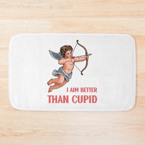 Item preview, I Aim Better Than Cupid - Vintage Cupid Shooting Arrow With A Bow designed and sold by SillyDarkShop.