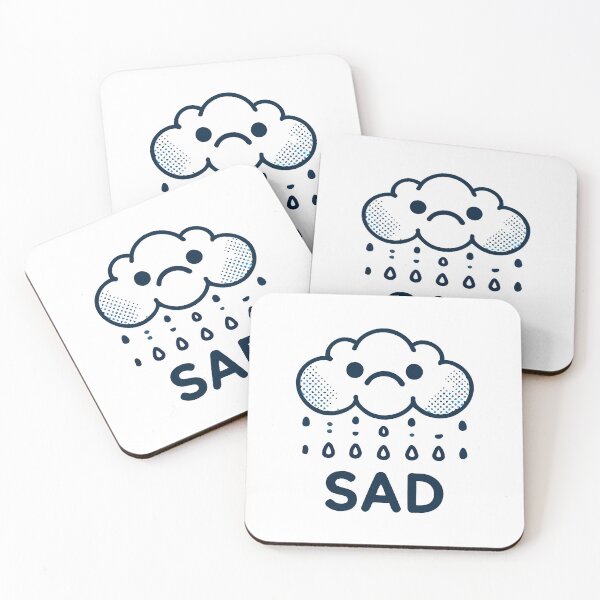 Item preview, Sad Rain Cloud Cartoon with Cute Expression designed and sold by Akioos.