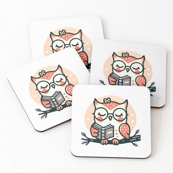Item preview, Wise Owl Reading a Book Cartoon designed and sold by Akioos.