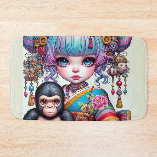 Item preview, A Japanese girl and a gorilla plush toy designed and sold by B-GORIRA.