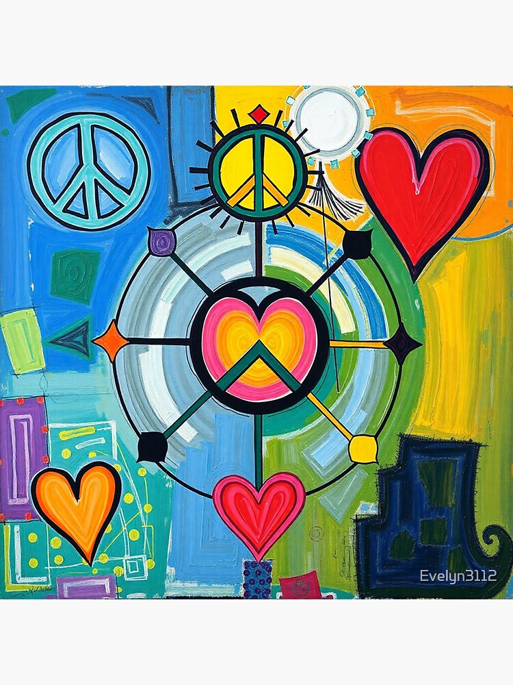 Thumbnail 3 von 3, Sticker, Love, Peace Unity 2, Liebe, Frieden, Einheit 2 designt und verkauft von Evelyn3112.