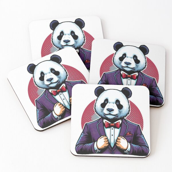 Item preview, Panda in a minimalist suit  designed and sold by UrbanLayers.