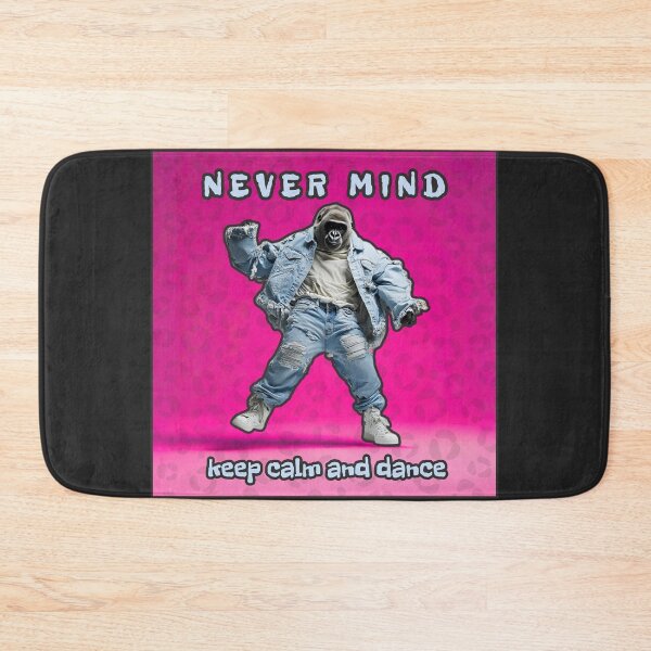 Item preview, Never mind, keep calm and dance, pink artwork with a dancing gorilla designed and sold by silent-violin.