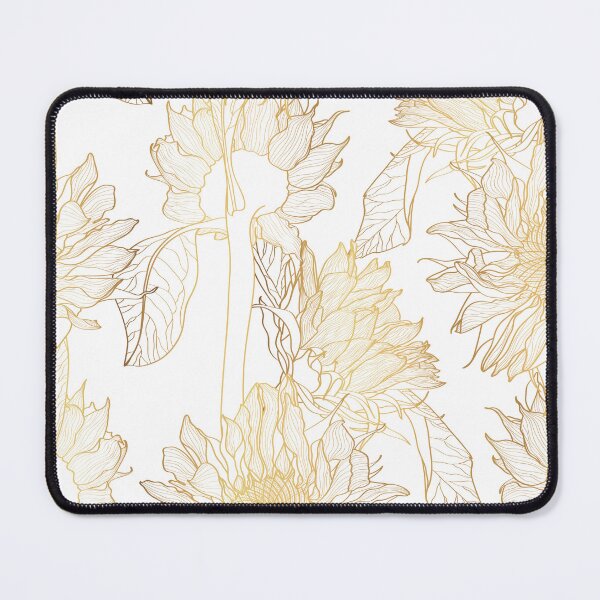 Item preview, Sunflowers golden line seamless pattern. designed and sold by MatyKotiv.