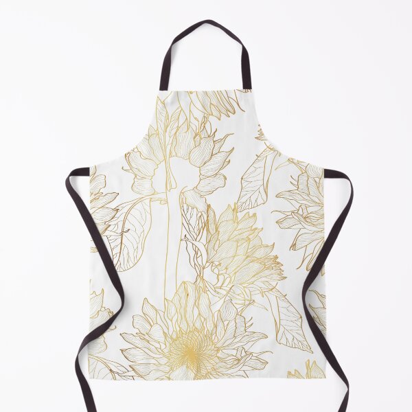 Item preview, Sunflowers golden line seamless pattern. designed and sold by MatyKotiv.