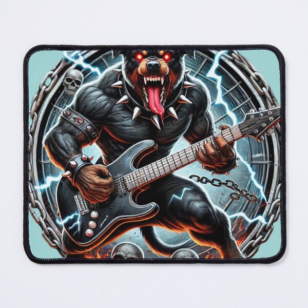 Item preview, Metal Rottweiler Shredder - Heavy Rock Guitar Dog designed and sold by Nauert's.