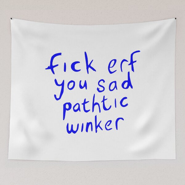 Item preview, Rik Mayall Bottom Fick Erf You Sad Pathtic Winker Text Version Inspired Essential T-Shirt designed and sold by ClemWear.