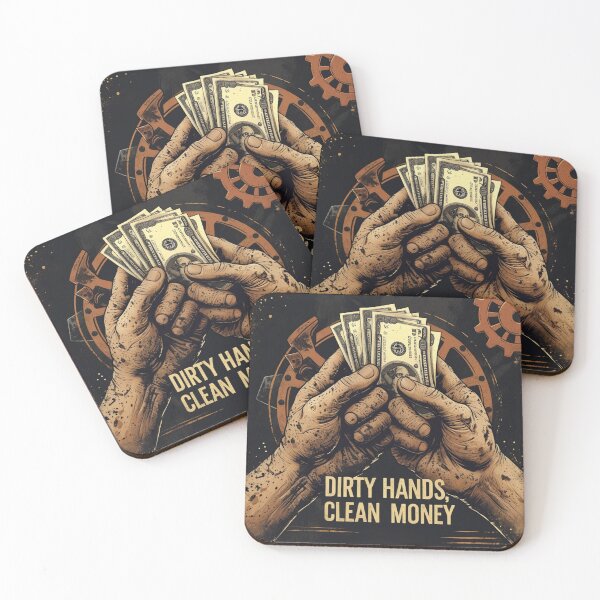 Item preview, dirty hands clean money  designed and sold by Flashmarkett.