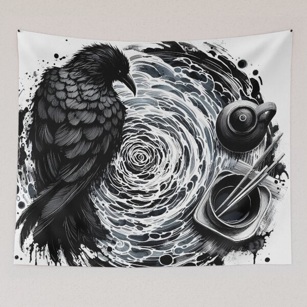 Item preview, Crow and Water, Ai Generated Art  designed and sold by ACC .