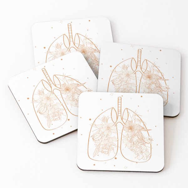Item preview, Lungs with flowers, line art.  designed and sold by MatyKotiv.