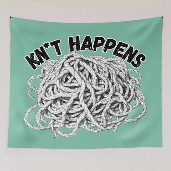 Item preview, Kn*t Happens - Knitting Humor designed and sold by VeryGoodFiber.