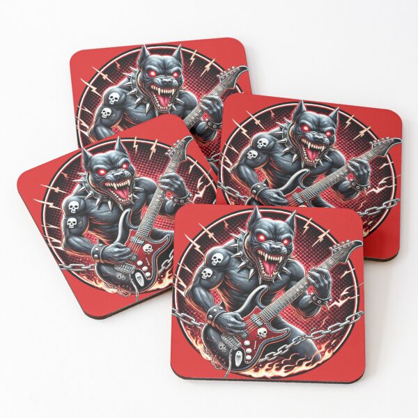 Item preview, Metal Pitbull - Evil Guitar Shredding Dog designed and sold by Nauert's.