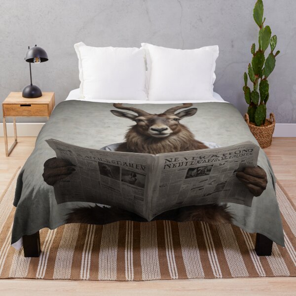 Item preview, Quirky Antelope Reading a Newspaper designed and sold by vk09.