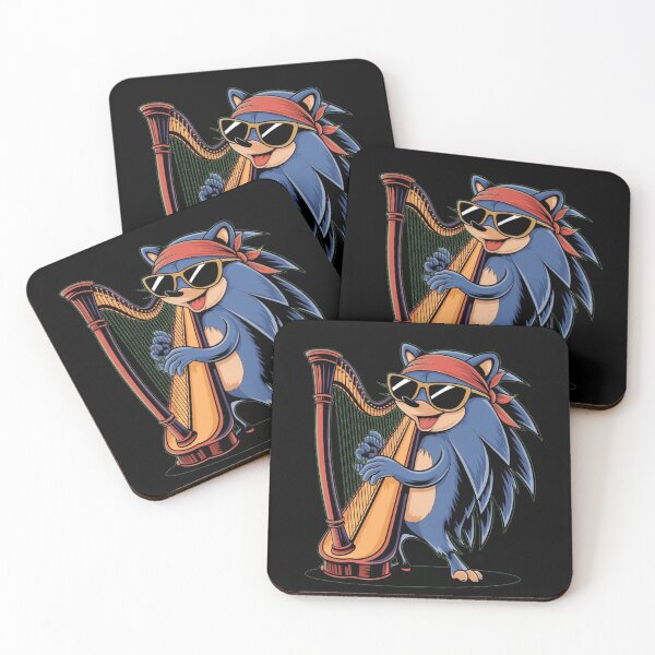 Item preview, Crazy hedgehog playing harp designed and sold by A-Szczesniak.