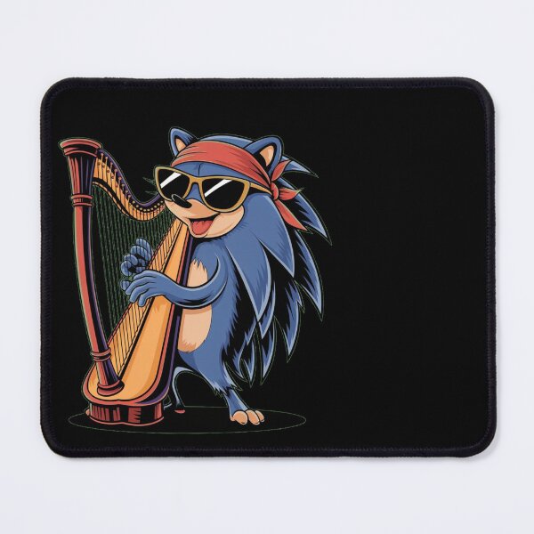 Item preview, Crazy hedgehog playing harp designed and sold by A-Szczesniak.