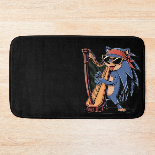 Item preview, Crazy hedgehog playing harp designed and sold by A-Szczesniak.