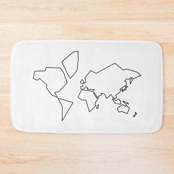 Item preview, Minimalist Geometric World Map designed and sold by ARCBEAT STUDIO.