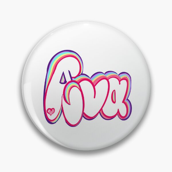 Item preview, Ava popular girls first name in white with pastel rainbow outline. Personalized personalised customised name Ava designed and sold by Artonmytee.