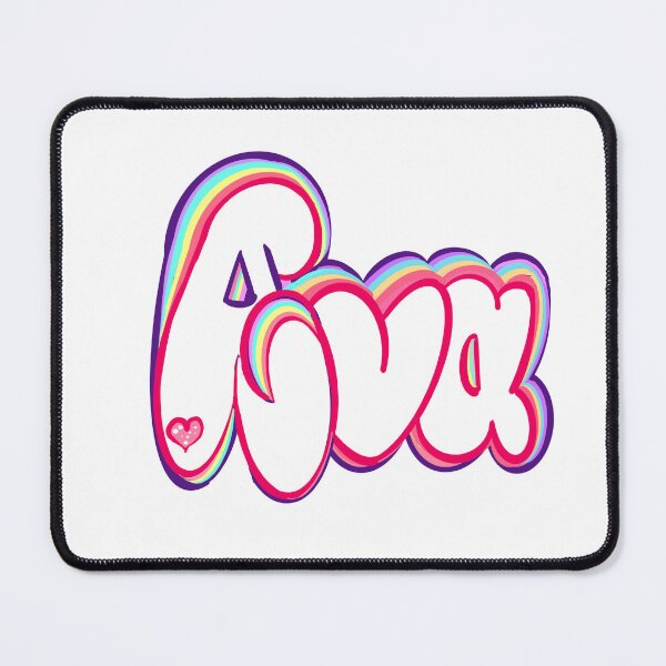 Item preview, Ava popular girls first name in white with pastel rainbow outline. Personalized personalised customised name Ava designed and sold by Artonmytee.