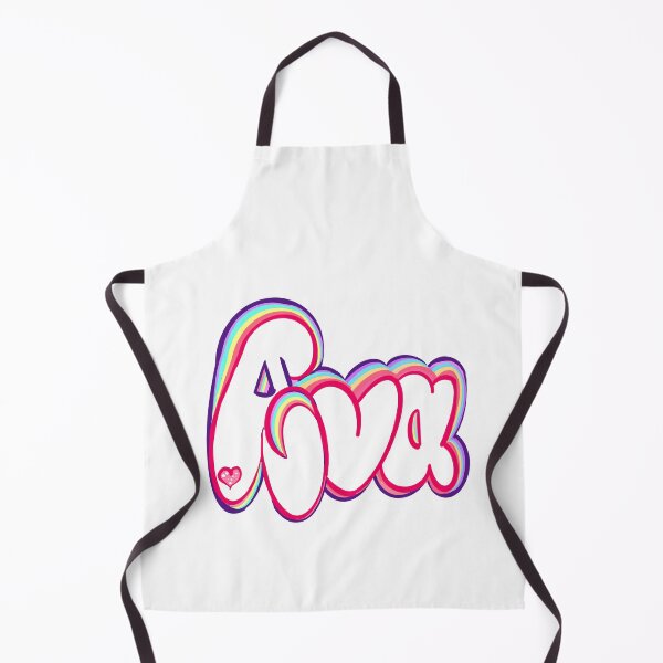 Item preview, Ava popular girls first name in white with pastel rainbow outline. Personalized personalised customised name Ava designed and sold by Artonmytee.