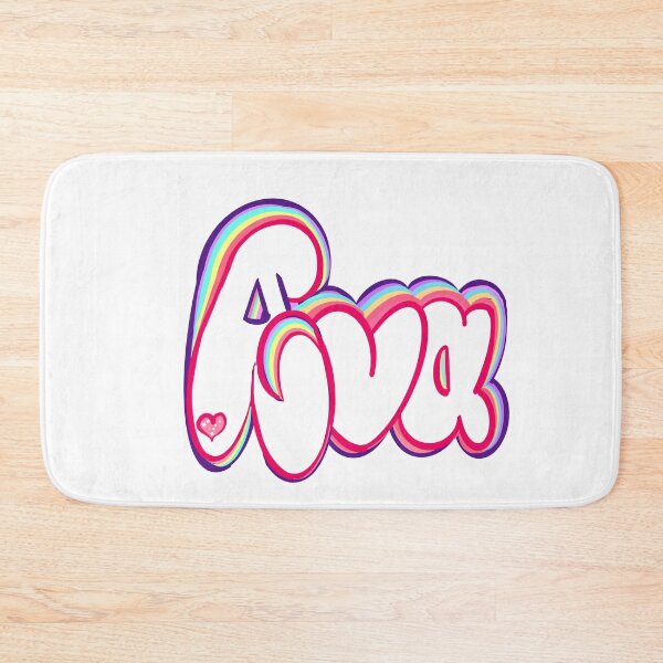 Item preview, Ava popular girls first name in white with pastel rainbow outline. Personalized personalised customised name Ava designed and sold by Artonmytee.