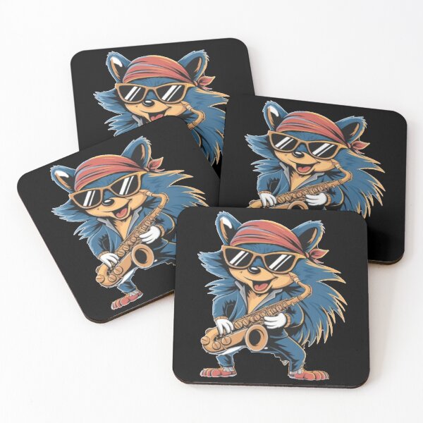 Item preview, Crazy hedgehog playing saxophone designed and sold by A-Szczesniak.