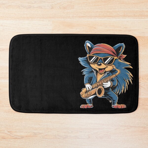 Item preview, Crazy hedgehog playing saxophone designed and sold by A-Szczesniak.