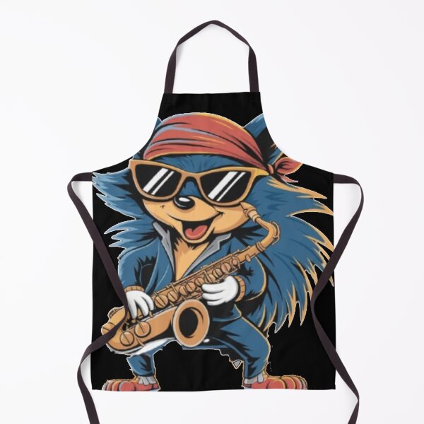 Item preview, Crazy hedgehog playing saxophone designed and sold by A-Szczesniak.