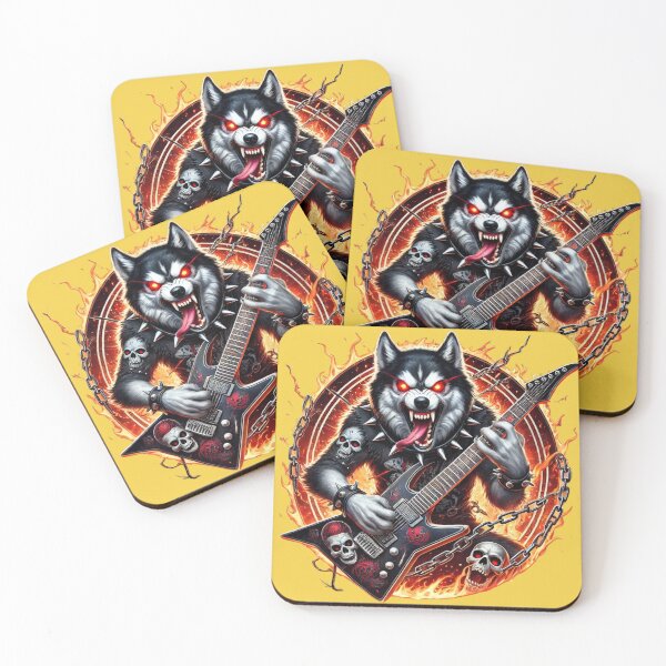 Item preview, Metal Husky - Evil Guitar Shredding Dog designed and sold by Nauert's.