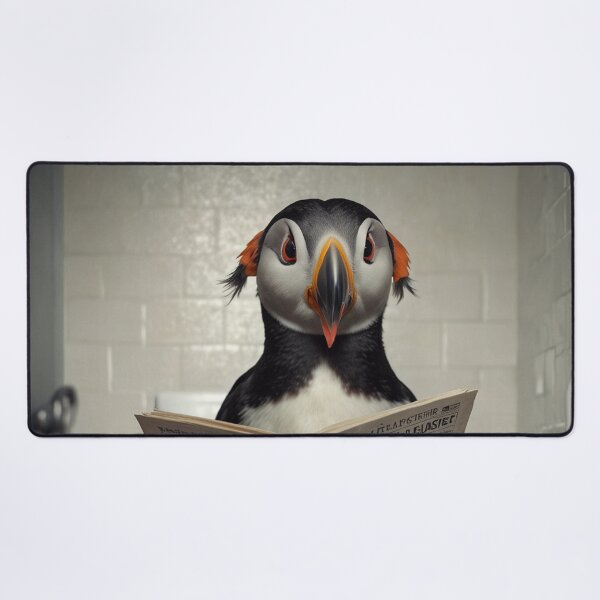 Item preview, Quirky Puffin Reading a Newspaper designed and sold by vk09.