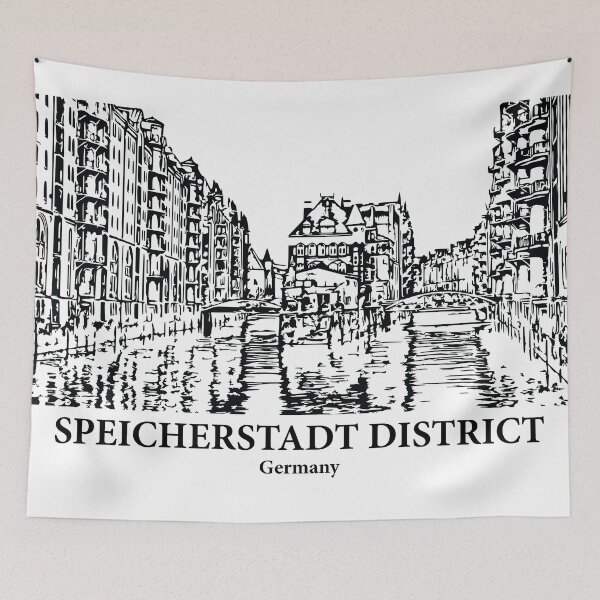 Item preview, Speicherstadt District - Germany designed and sold by Lakeric Cityscapes.