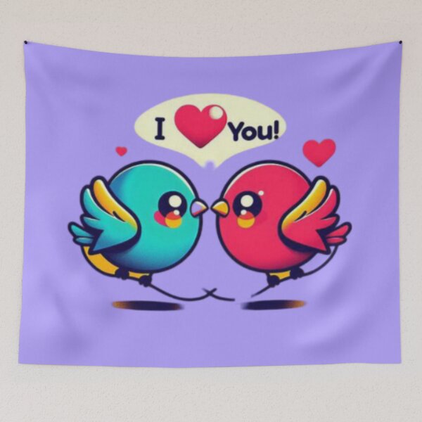 Item preview, Adorable I LOVE YOU Birds for Valentine's Day  designed and sold by Shs-Kenya.