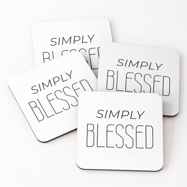 Item preview, Simply blessed, positive self-love quote designed and sold by Merchattack.