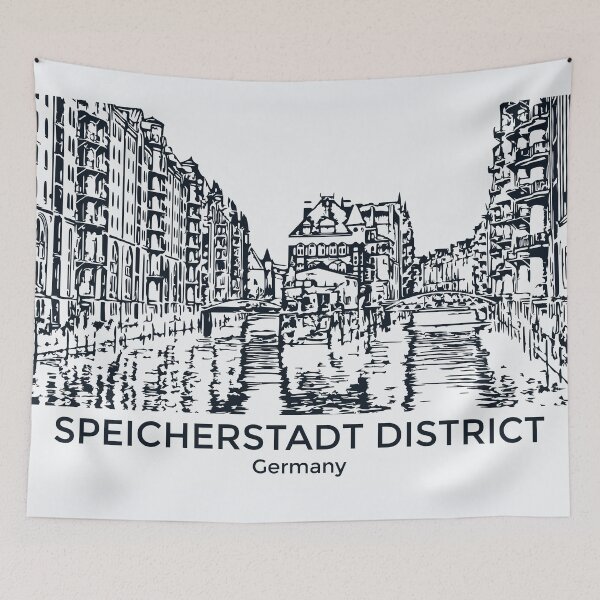 Item preview, Speicherstadt District - Germany designed and sold by Lakeric Cityscapes.