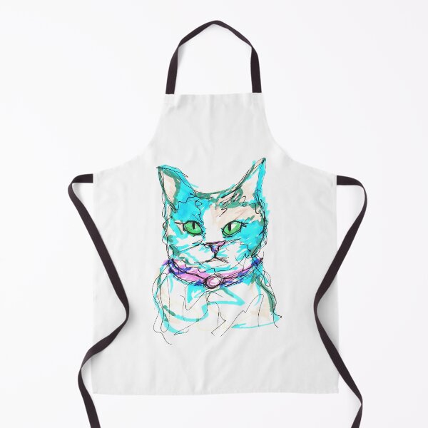 Item preview, Vibrant Cat Portrait - Micron Pen and Marker Art designed and sold by DipakSonarArt.