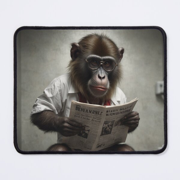 Item preview, Intellectual Monkey Reading a Newspaper designed and sold by vk09.