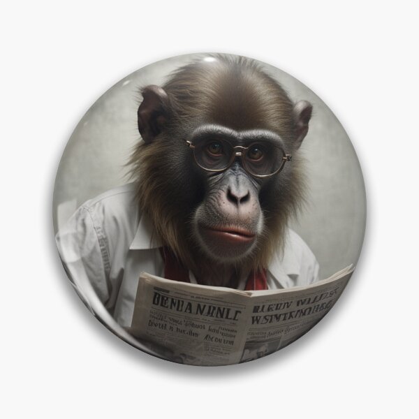 Item preview, Intellectual Monkey Reading a Newspaper designed and sold by vk09.