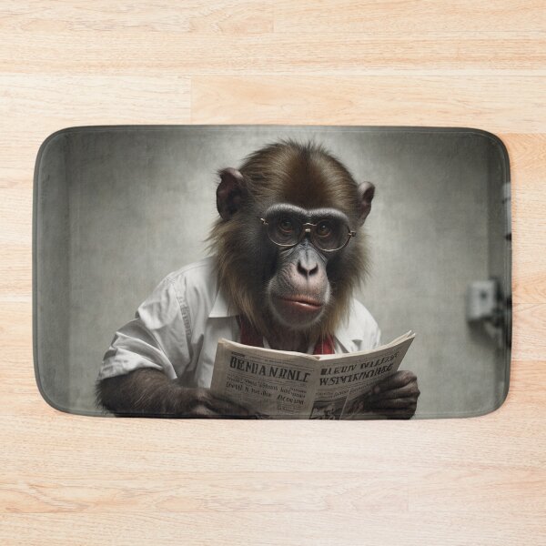 Item preview, Intellectual Monkey Reading a Newspaper designed and sold by vk09.