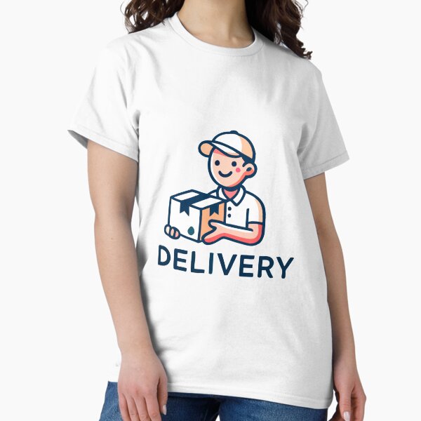 Item preview, Happy Delivery Driver Cartoon with Package designed and sold by Akioos.