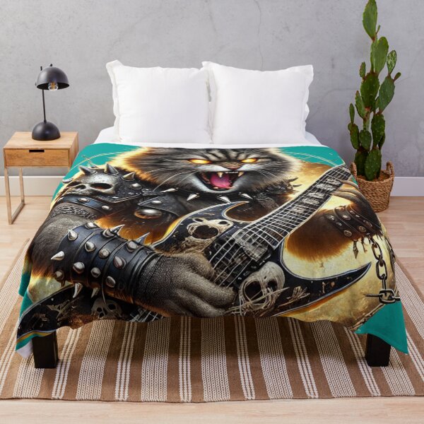 Item preview, Realistic Heavy Metal Cat - Intense Guitar Shredding Feline designed and sold by Nauert's.