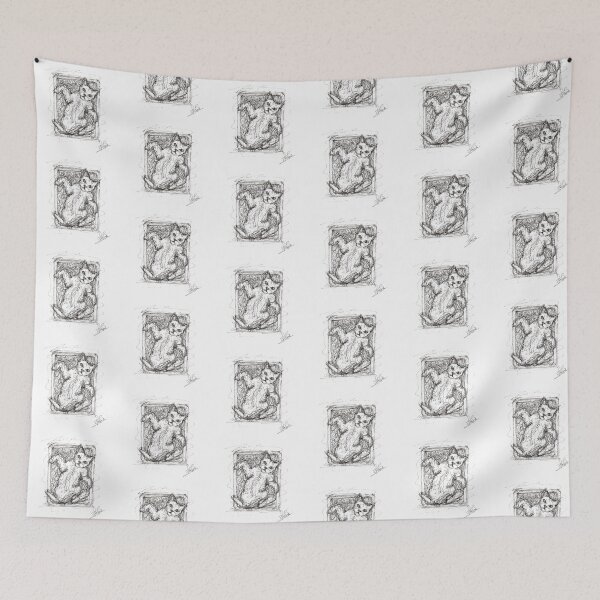 Item preview, Playful Cat Pose - Ink Scribble Art designed and sold by DipakSonarArt.